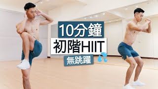 【初階】男女適用 10分鐘無跳躍 全身燃脂運動 適用新手、大體重 [upl. by Hairej]