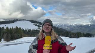 Weiß statt grün Neuschnee am Bödele in Schwarzenberg [upl. by Bathsheba]