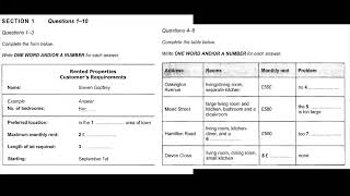 Rented properties customers Requirements ielts listening practice test [upl. by Leontyne802]