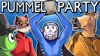 Pummel Party  REALLY FUN BOARD GAME Full Match MOVIE TIME [upl. by Brnaba79]