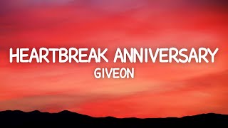 Giveon  Heartbreak Anniversary Lyrics [upl. by Cuhp]