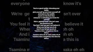 Tsamina mina zangalewa this is Africa lyrics [upl. by Eentihw]