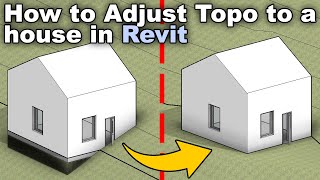 How to Adjust Topography  Site to the Building in Revit Tutorial [upl. by Renwick836]