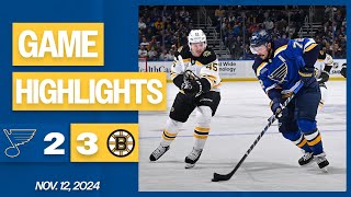 Game Highlights Blues 2 Bruins 3 [upl. by Ahsia]