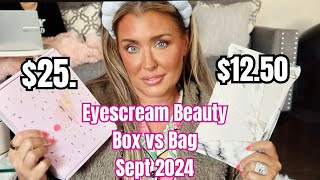 Eyescream Beauty Box and Bag Unboxing This was Hard to pick which was better  Hotmess Momma MD [upl. by Manas904]