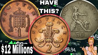 DO you have these Top 10 UK 2 new pence rare one penny50 pence that Could make you A millionaire [upl. by Ikcaj]