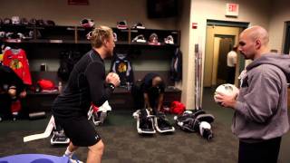 Blackhawks Road Trip with Paul Goodman Strength and Conditioning Coach [upl. by Hameean]