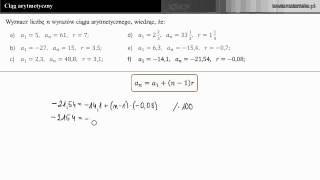 Ciąg arytmetyczny  zadanie 10f [upl. by Aillimat]
