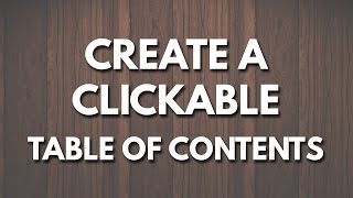 Create a Clickable Table of Contents in Microsoft Word [upl. by Idoc44]