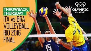 Italy vs Brazil – Mens Volleyball Gold Medal Match at Rio 2016  Throwback Thursday [upl. by Garibull998]