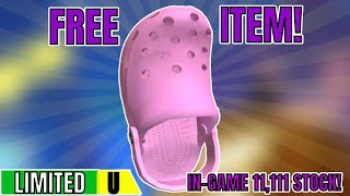 FREE INGAME LIMITED HOW TO GET THE CROC ON YOUR HEAD  PINK IN CROCS WORLD TYCOON  ROBLOX [upl. by Samaj]