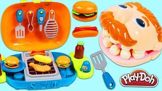 Feeding Play Doh Drill N Fill from BBQ Grilling Playset [upl. by Mellar]