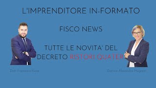 FISCO NEWS  DECRETO RISTORI QUATER  ALTRI AIUTI ALLE IMPRESE E NOVITA DPCM NATALE [upl. by Adlee114]