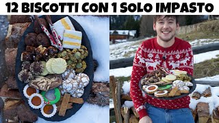 12 BISCOTTI DI NATALE DELIZIOSI CON UN SOLO IMPASTO BASE FACILISSIMO uno più buono dellaltro  DZ [upl. by Baudin]