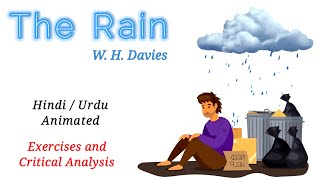 The Rain by w h Davies  Summary  Critical analysis  11th class  Hindi  Urdu  Animated [upl. by Leeanne]