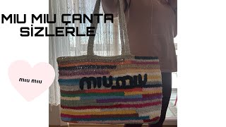 MIU MIU CANTA YAPIMI crochet örgü handmade diy knitting croche bag stitch fyp fypシ゚ [upl. by Dumah]