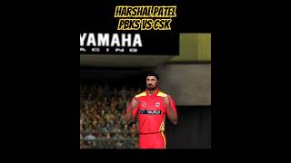 Harshal Patel 3 wicket CSK against rc3D game cricket gaming [upl. by Mairam]