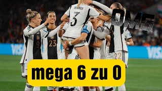 Deutschland Frauen WM 6 vs 0 gegen Marokko FrauenWM2023 deutschland [upl. by Bolitho]