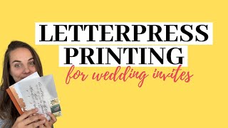 Letterpress Printing for Wedding Invites [upl. by Siouxie]