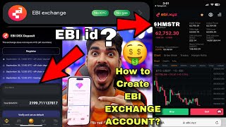 How to Create EBI Exchange Wallet in Hindi  EBI Exchange Hamster Kombat  EBI DEX Deposit Account [upl. by Luigino]