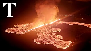 LIVE Iceland volcano erupts for the tenth time in three years [upl. by Ashbaugh318]