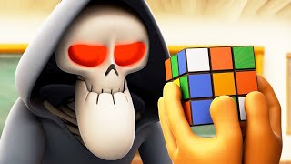 Spookiz  Skeleton Teacher Rubiks Cube Challenge  Cartoon for Children  Funny Animated Cartoon [upl. by Ajar]