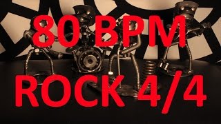 80 BPM  ROCK  44 Drum Track  Metronome  Drum Beat [upl. by Beshore679]