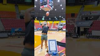 Farthest basketball shot made backwards 🏀 2621 m 86 ft by Josh Walker 🇺🇸 [upl. by Masao]