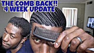 360 WAVES THE COMB BACK 4 WEEK WOLF UPDATE 360JEEZY HAIRCUT [upl. by Ataner]