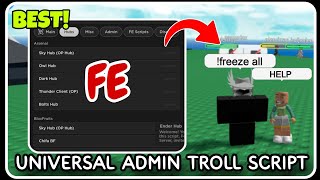 FE  Universal Admin Trollin Script  ROBLOX SCRIPTS  Super OP Trolling Script Hub [upl. by Schindler]