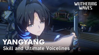 Yangyang Skill and Ultimate Voice Lines in 4 Languages  Wuthering Waves [upl. by Elrahc]