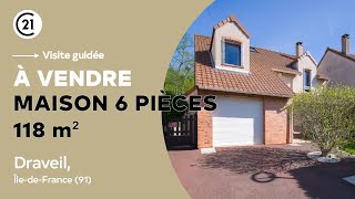 Maison 6 pièces 118 m² à vendre  Draveil ÎledeFrance 91  Century 21 Optimmo [upl. by Nwahsyd278]