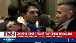 Protesti ispred Skupštine grada Beograda [upl. by Danyelle]