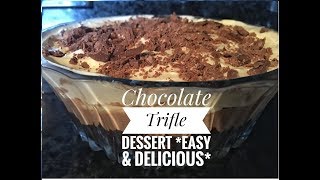 Chocolate Trifle Dessert easyamptasty SORIYAS KITCHEN [upl. by Sorazal]