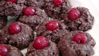 Chocolate Cherry Thumb Print Cookies  Recipe by Laura Vitale  Laura in the Kitchen Ep 165 [upl. by Aitnahs120]