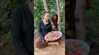 Survival Skills SIMPLE and USEFUL with candy firecamping bushcraft outdoors [upl. by Aitnom744]