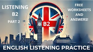 English Listening Practice B2  Baking  Free Worksheet Answers amp Script Included [upl. by Annadal383]