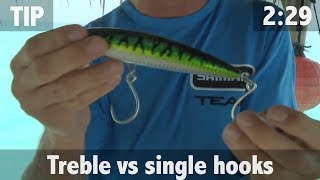 TREBLE HOOKS VS SINGLE HOOKS [upl. by Cirederf]