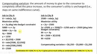 Consumer Welfare Compensating Variation amp Equivalent Variation [upl. by Suirauqram764]