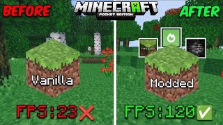 How To Boost FPS In Minecraft PE  Best Mods For Increasing FPS In MCPE 121  PS Gamer RTX [upl. by Mccreary]