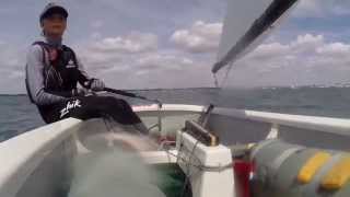 Light wind Optimist Sailing HD GoPro HERO 3 [upl. by Airtal]