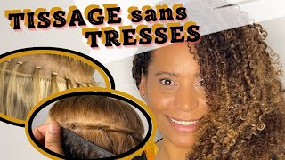 TISSAGE SANS TRESSES EXTENSION AUX PERLESWEFT EXTENSION MACRAMÉ [upl. by Aurie]