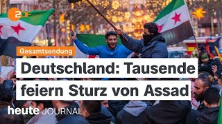 heute journal vom 08122024 Jubel über AssadSturz Chancen für SchwarzGrün [upl. by Ittocs]