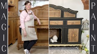 Nuova vita per una credenza antica in legnoChalkPaint fai da teDIY Elisa amp MagicPaint [upl. by Anigal]