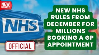 Major NHS GP Appointment Changes Coming This December What UK Seniors Need to Know [upl. by Patience]