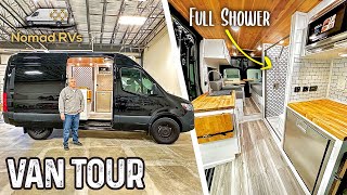 Custom SPRINTER Van Conversion With Bathroom amp Shower [upl. by Aicilram178]