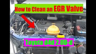 EGR valve cleaning quick and simple Toyota d4d 20Dd [upl. by Ardys931]