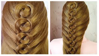 Tuto coiffure simple ♥️ Belle coiffure facile à faire cheveux mi long long [upl. by Rhodia]