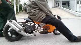 Stage6 70ccm 15ps in pocket bike [upl. by Ynatsyd]