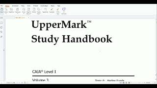 2025 CAIA Level 1 Uppermark Study Hand Books with Formula Sheet [upl. by Resiak403]